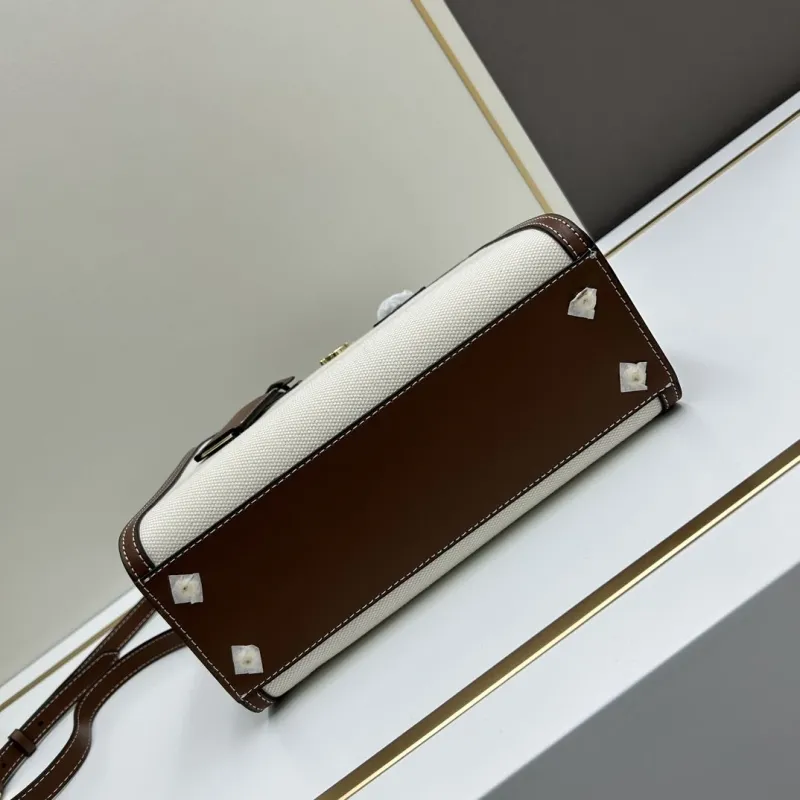 Burberry Beige Brown Shopping Tote Bag - Image 5