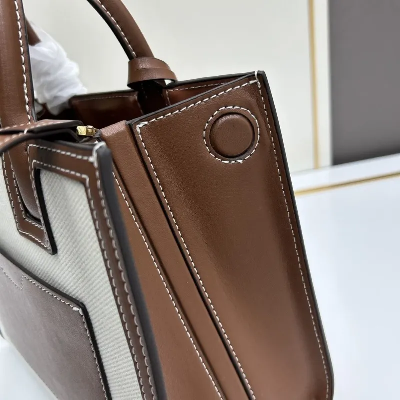 Burberry Beige Brown Shopping Tote Bag - Image 6