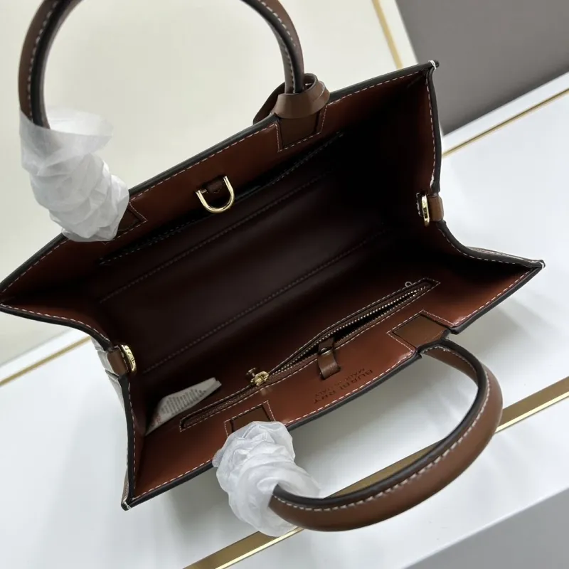 Burberry Beige Brown Shopping Tote Bag - Image 7