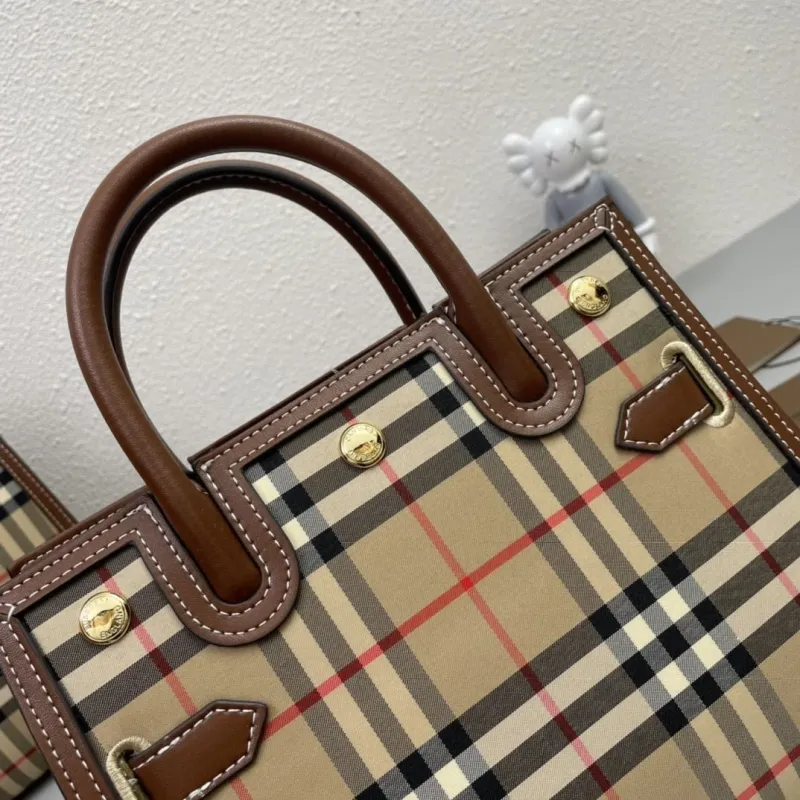Burberry Vintage Check Tote Bag 8347 8348 - Image 4