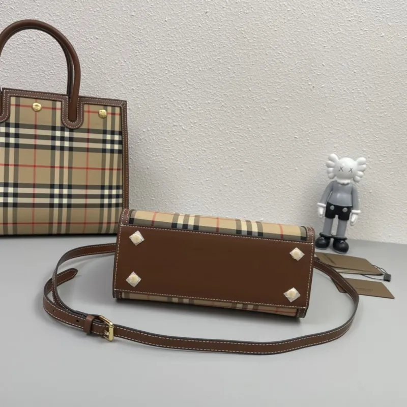 Burberry Vintage Check Tote Bag 8347 8348 - Image 6