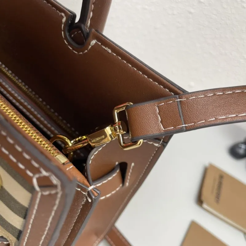 Burberry Vintage Check Tote Bag 8347 8348 - Image 7