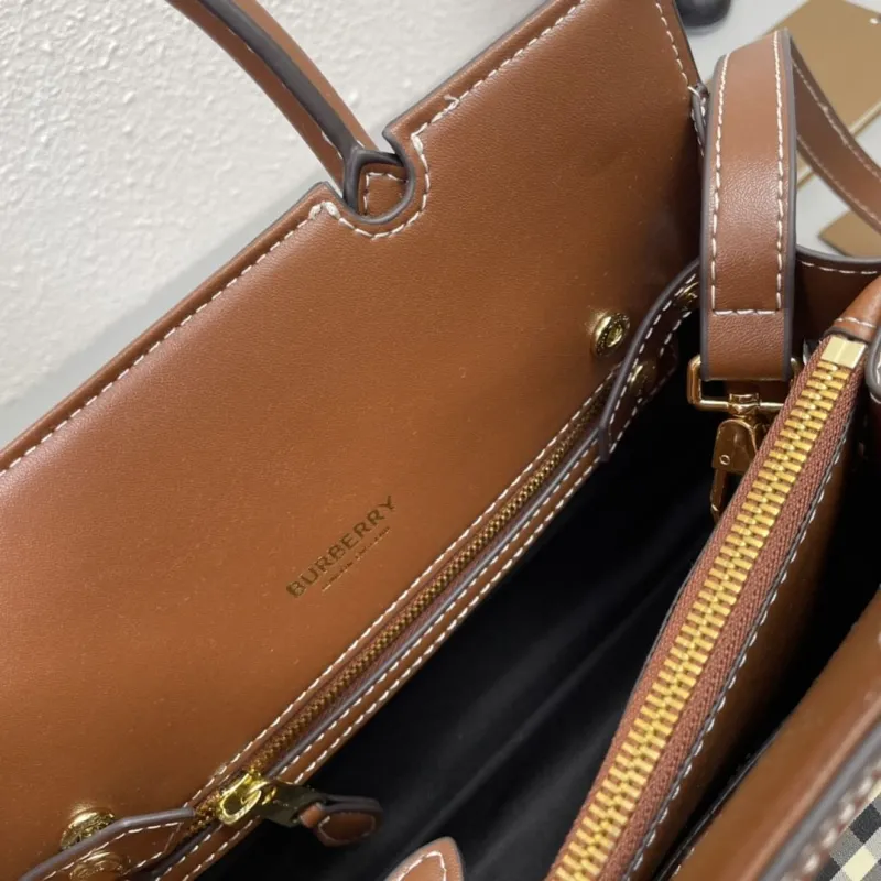 Burberry Vintage Check Tote Bag 8347 8348 - Image 9