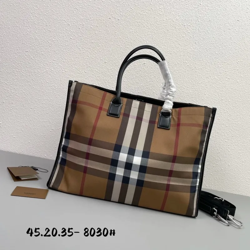 Burberry Classic Check Tote Bag 8030 - Image 3