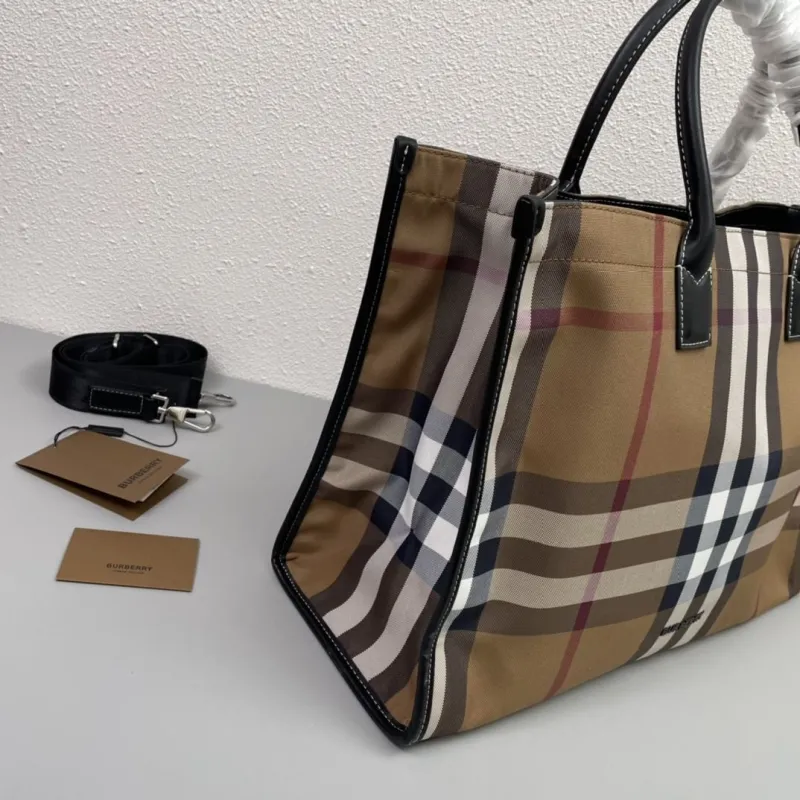 Burberry Classic Check Tote Bag 8030 - Image 6