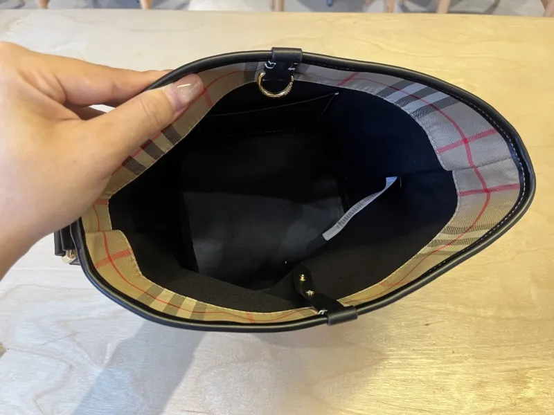 Burberry Nova Check Bucket Crossbody Bag 25 - Image 9
