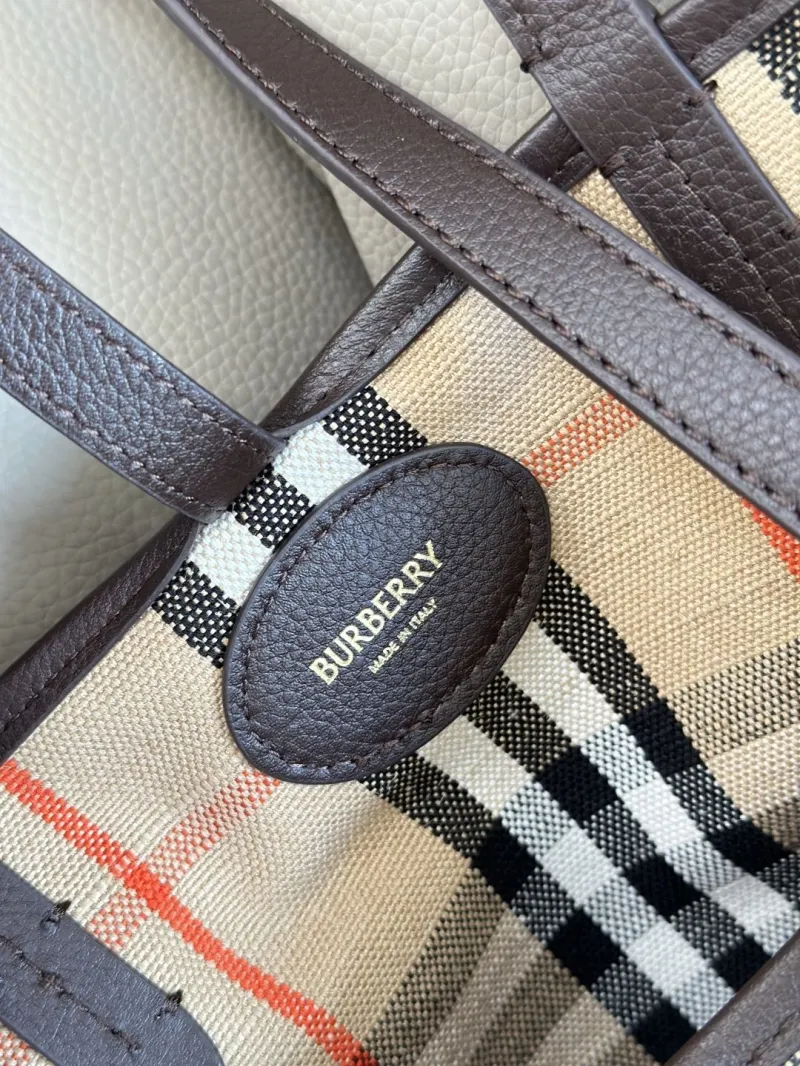 Burberry Classic Check Tote Bag with Pouch - Image 5