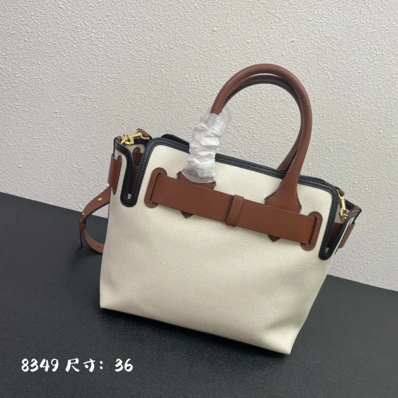Burberry 8349 Cream Tote Bag Size 36 - Image 3
