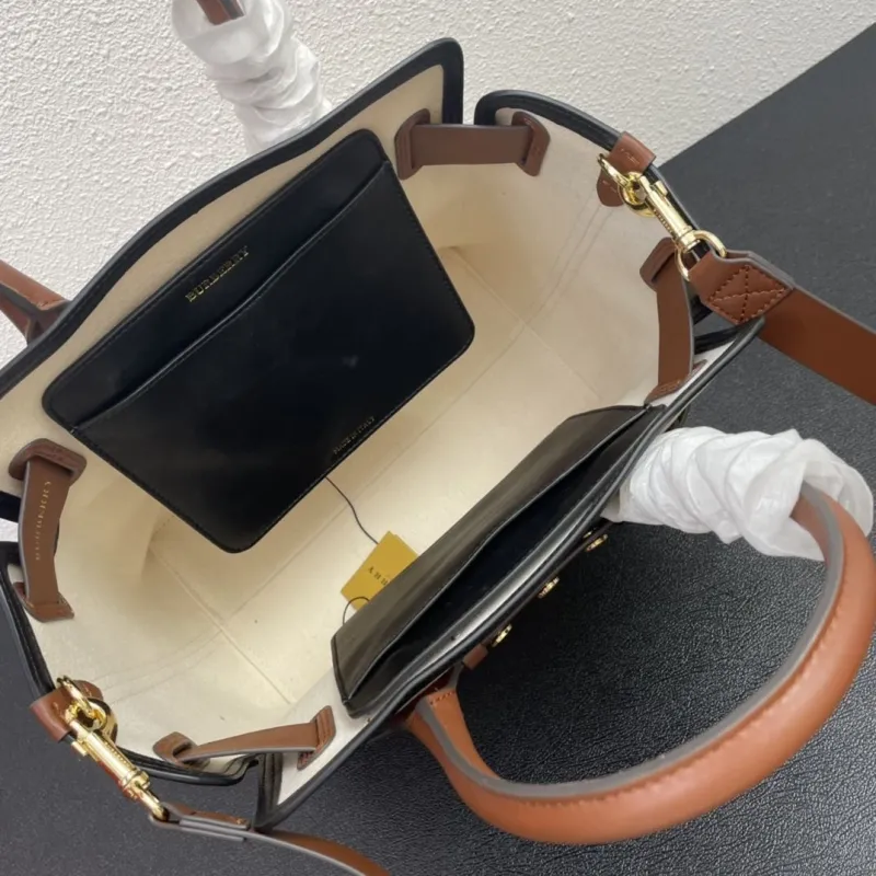 Burberry 8349 Cream Tote Bag Size 36 - Image 8