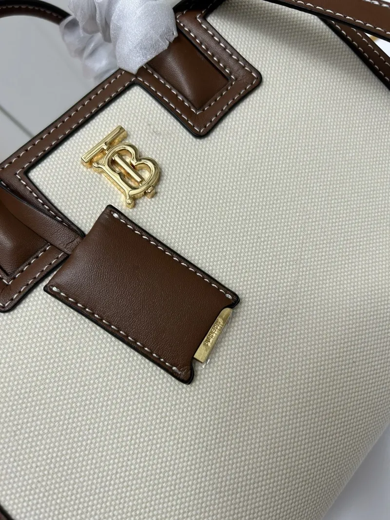 Burberry Beige Brown Tote Shoulder Bag 27cm - Image 5