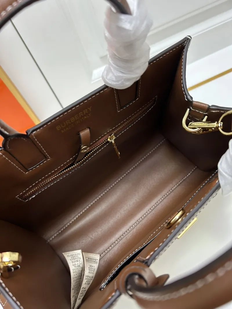 Burberry Beige Brown Tote Shoulder Bag 27cm - Image 7