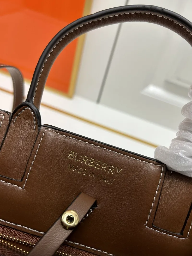 Burberry Beige Brown Tote Shoulder Bag 27cm - Image 8