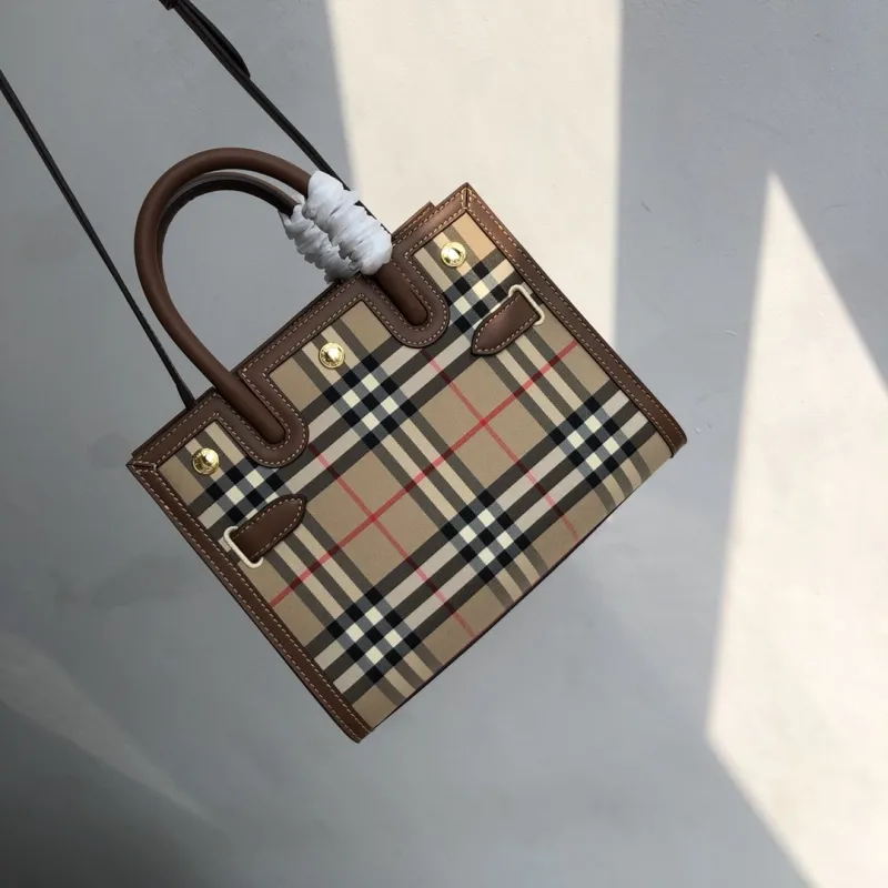 Burberry Vintage Check Tote Handbag