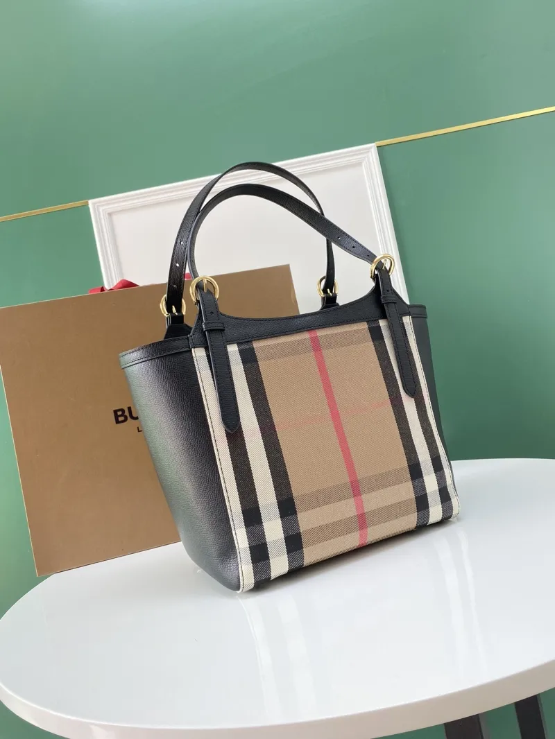 Alternative view of Burberry Black Check Tote Bag