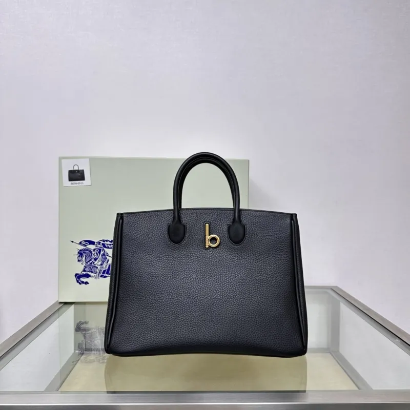 Alternative view of Burberry Black Leather Tote Shopping Bag