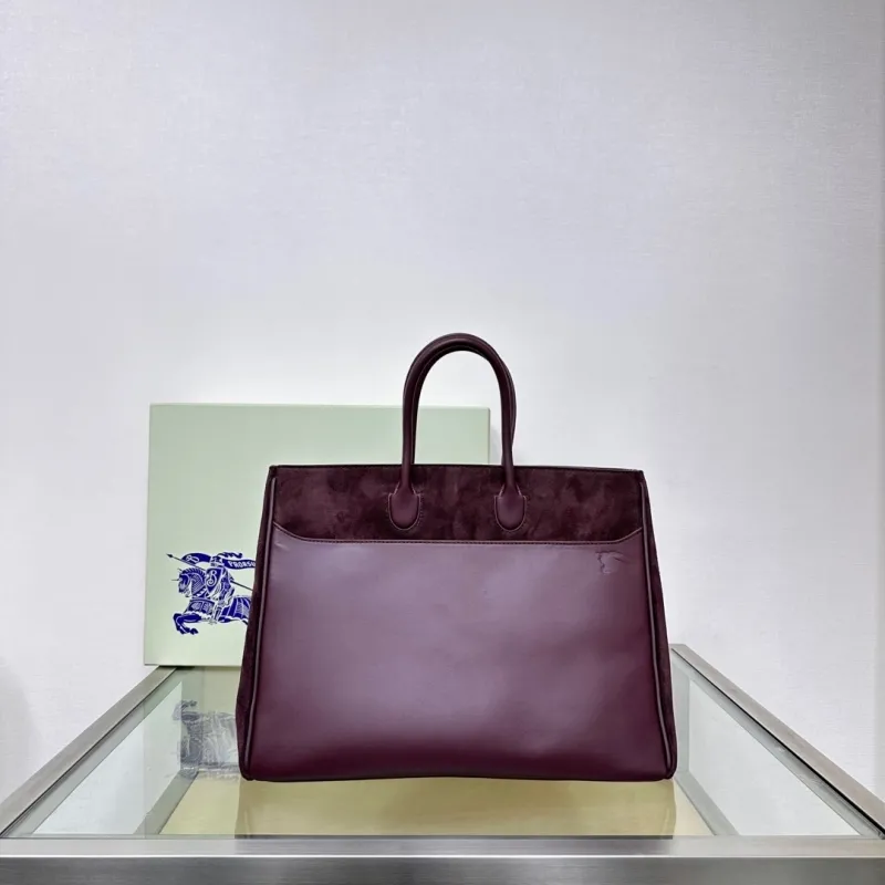 Alternative view of Burberry Burgundy Suede Tote Bag 57