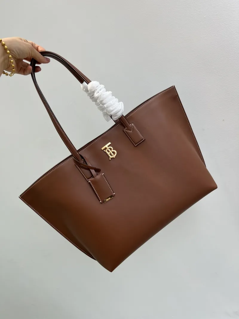 Burberry Brown Leather Tote Bag