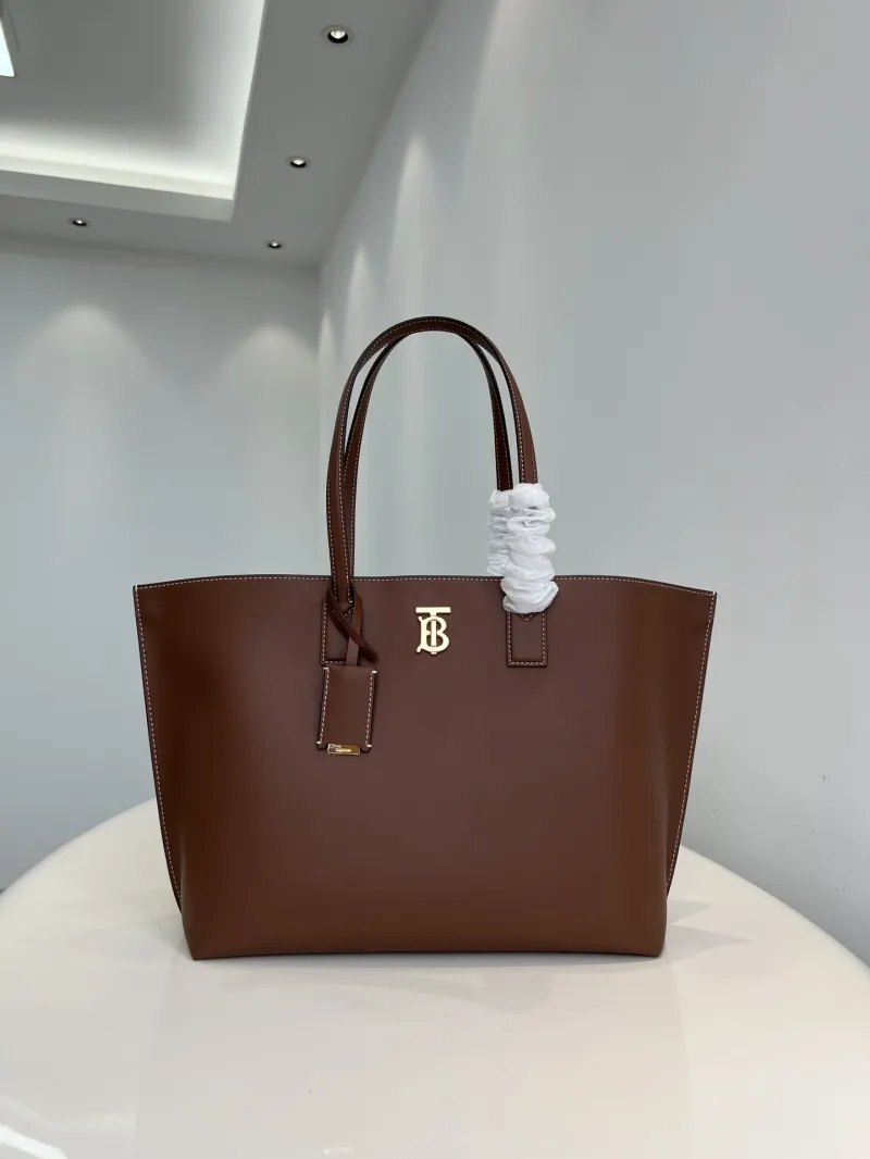 Burberry Brown Leather Tote Bag - Image 3