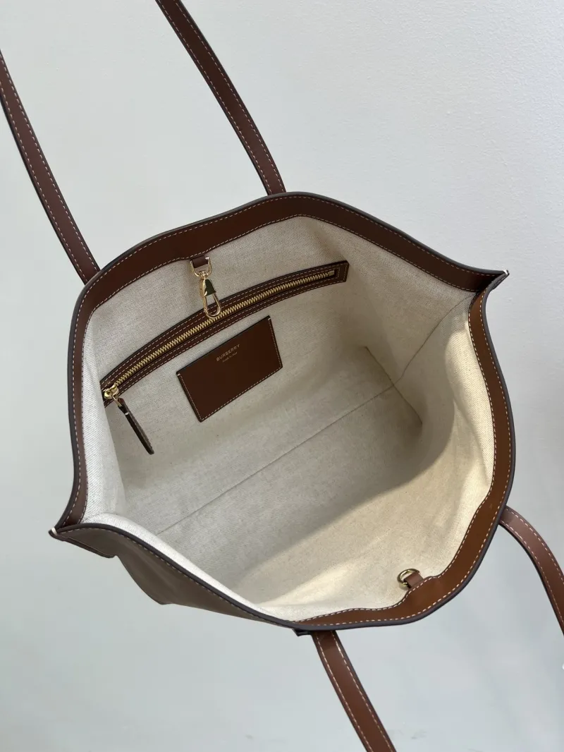 Burberry Brown Leather Tote Bag - Image 8