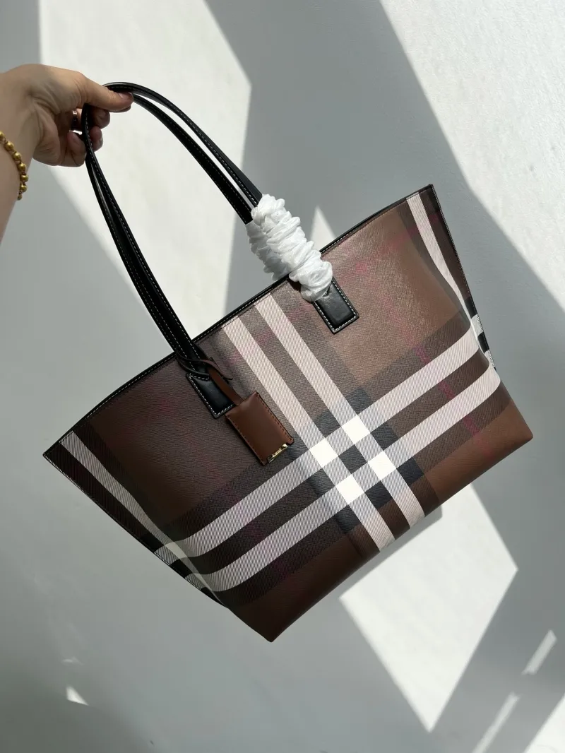 Burberry Brown Check Tote Bag