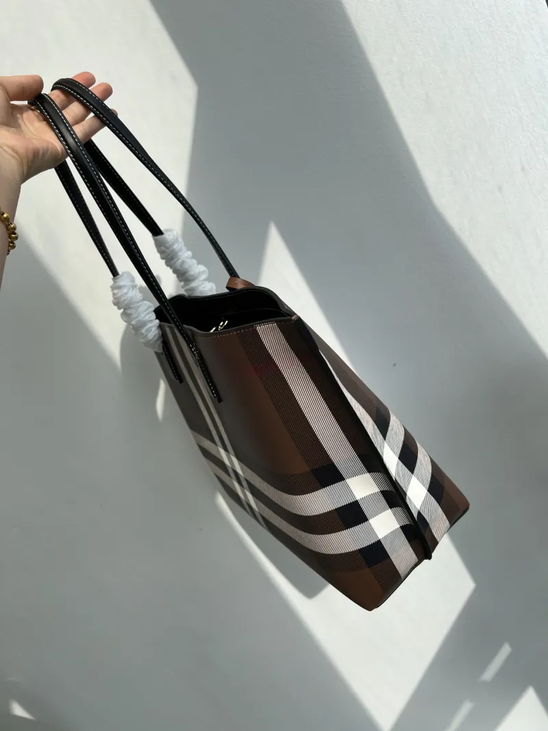Alternative view of Burberry Brown Check Tote Bag