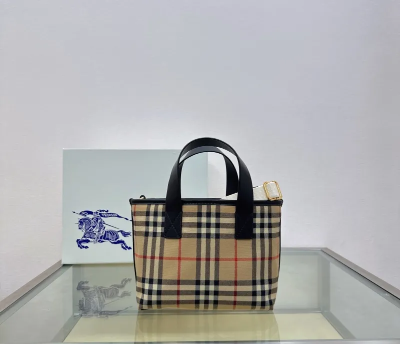 Alternative view of Burberry Vintage Check Crossbody Tote Bag