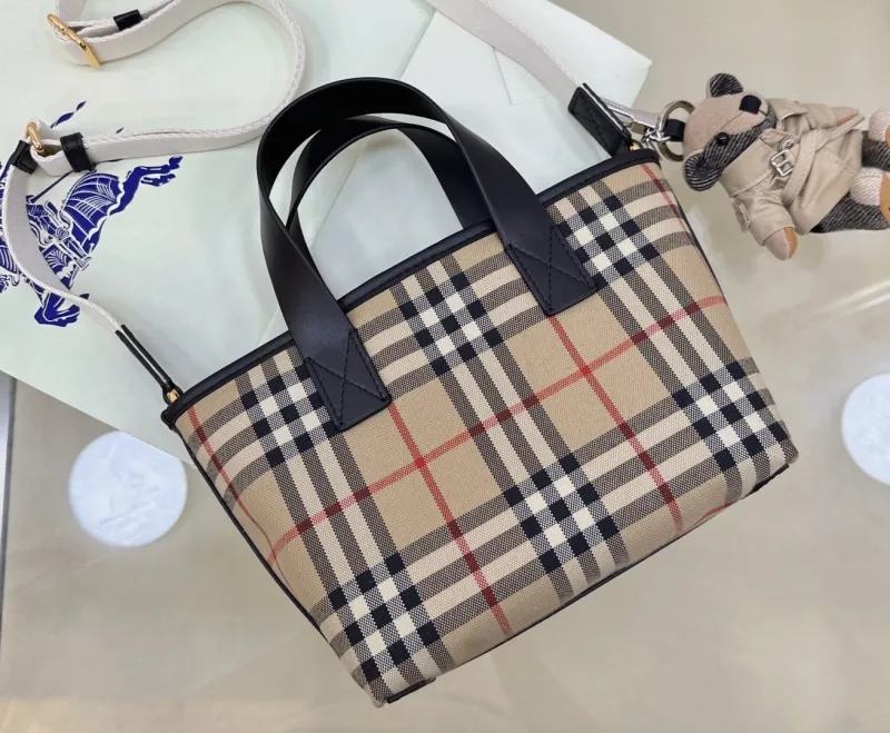 Burberry Vintage Check Crossbody Tote Bag - Image 3