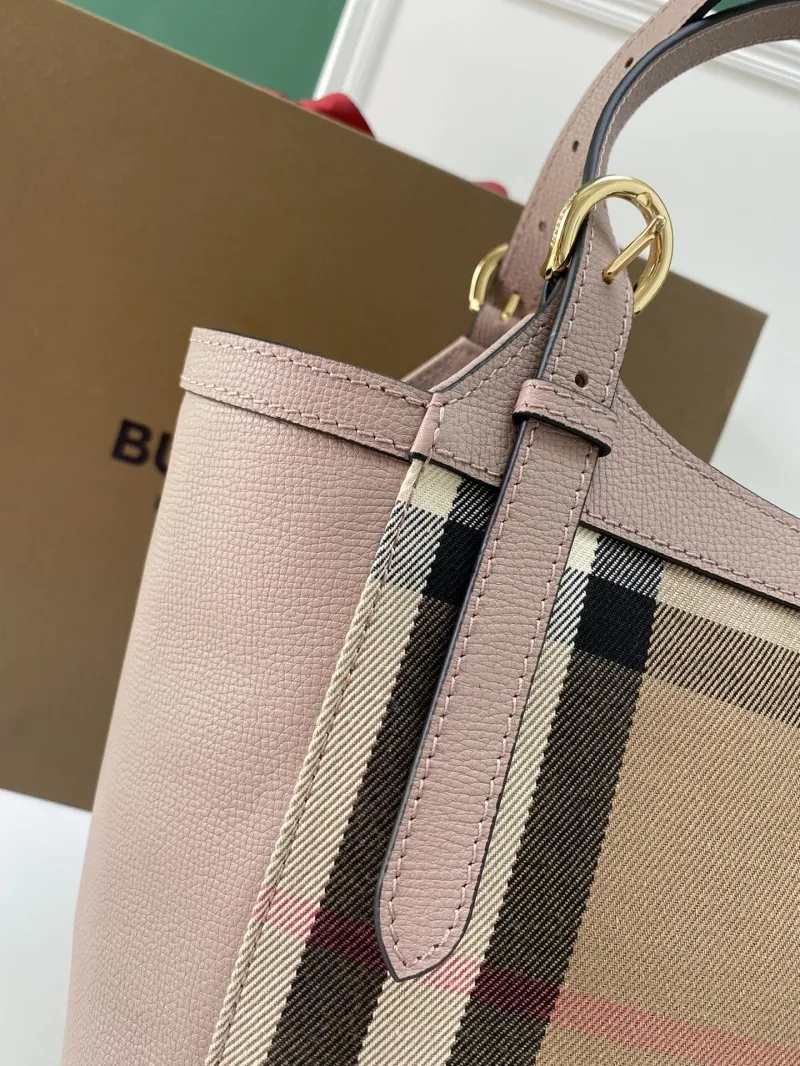 Burberry Pink Check Tote Bag - Image 5