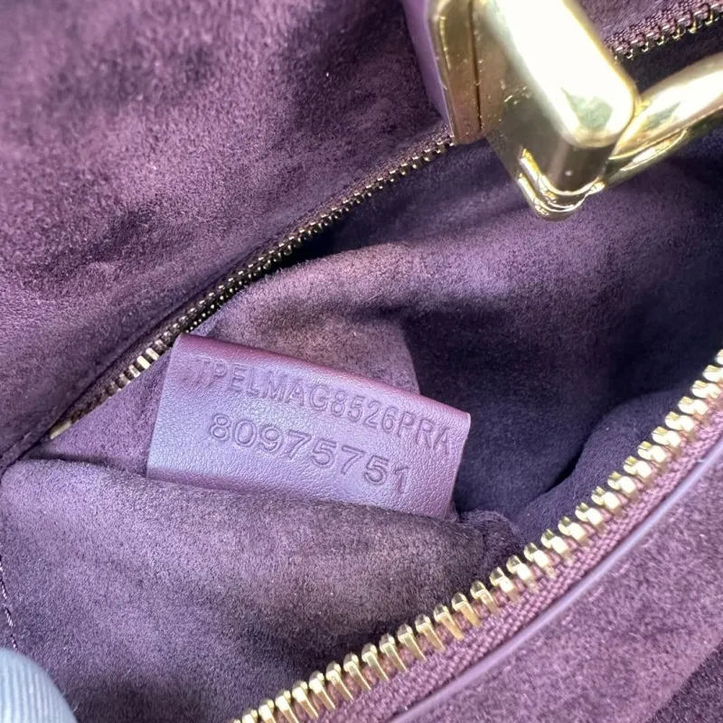 Burberry Burgundy Suede Leather Tote Bag - Image 9