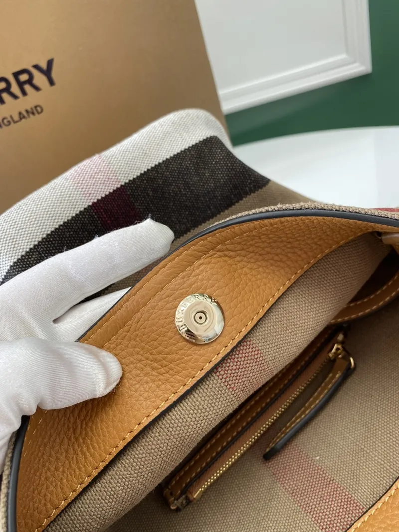 Burberry Classic Check Bucket Crossbody Bag with Small Pouch - Image 6