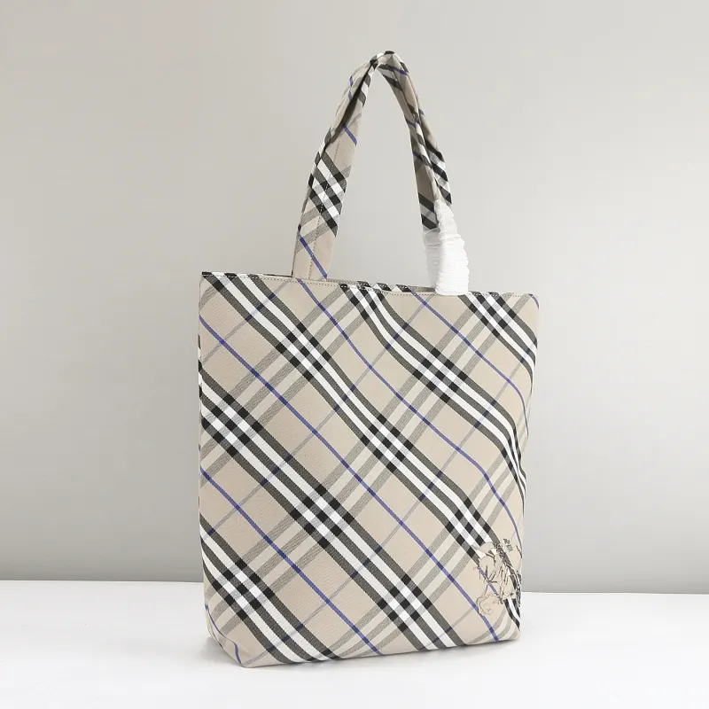 Burberry Beige Check Tote Bag 84 - Image 3