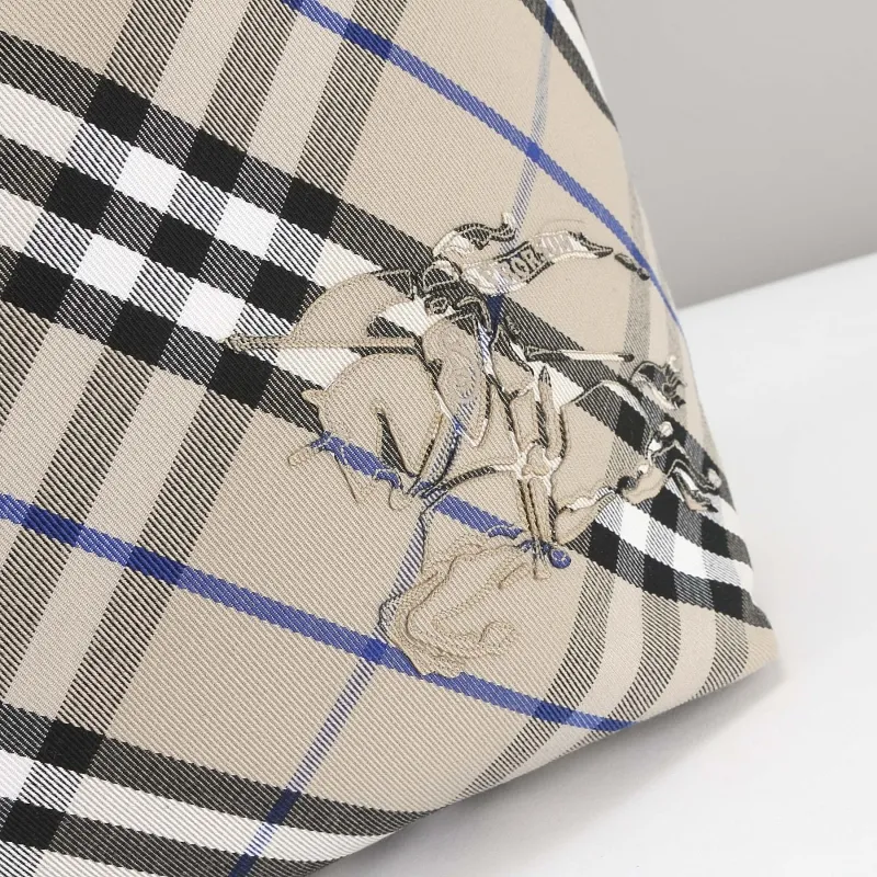 Burberry Beige Check Tote Bag 84 - Image 4