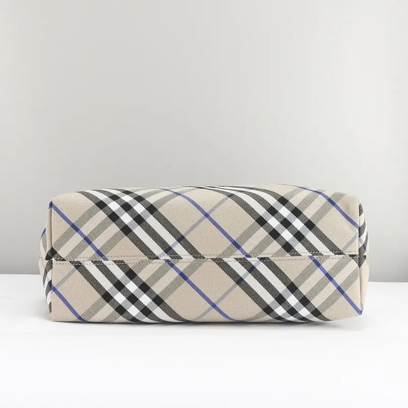 Burberry Beige Check Tote Bag 84 - Image 5