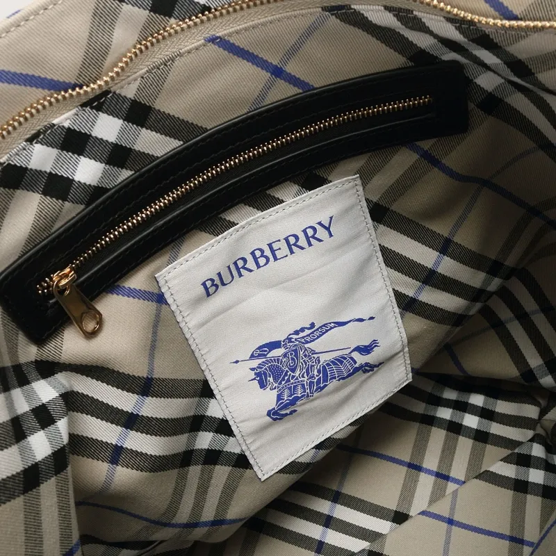 Burberry Beige Check Tote Bag 84 - Image 8