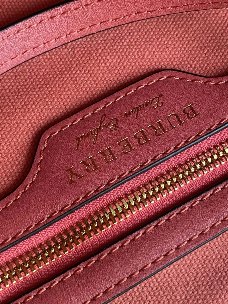 Burberry Pink Check Tote Handbag - Image 6