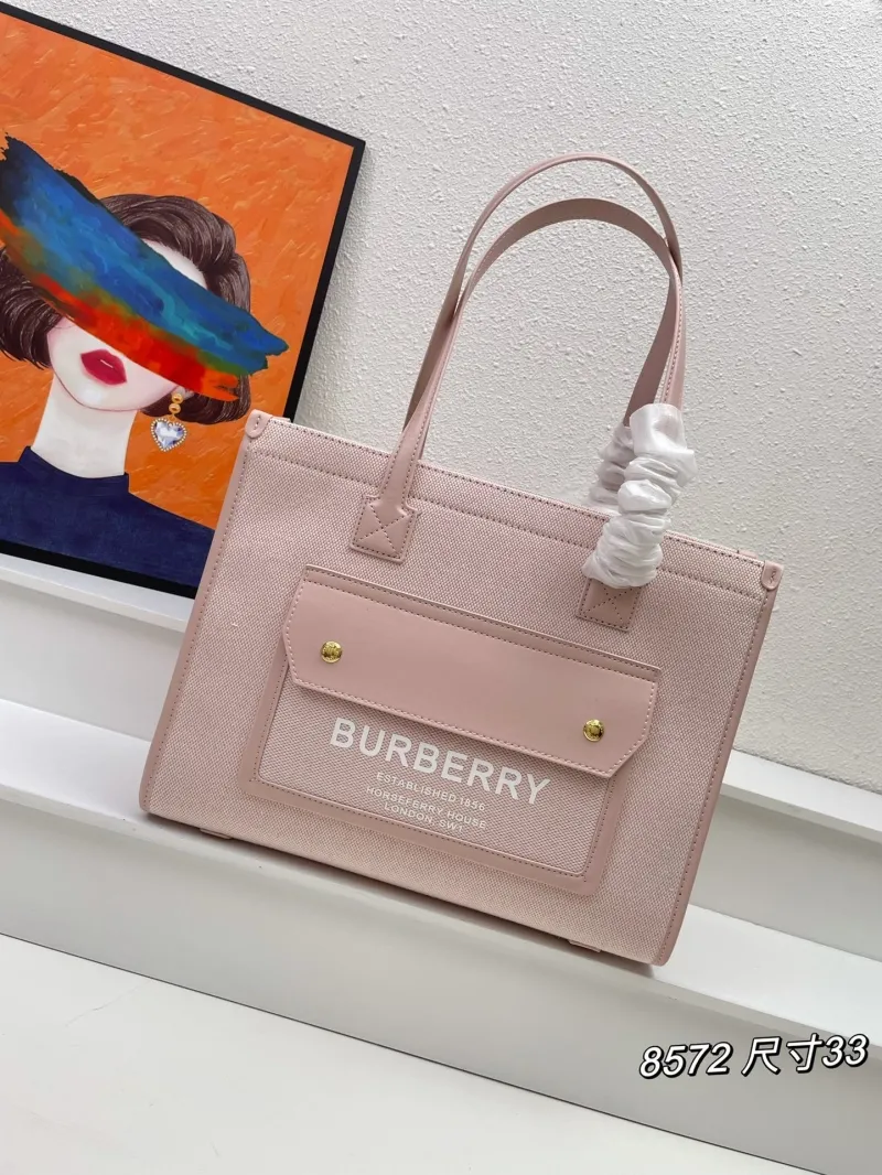 Burberry Light Pink Tote Bag 8572 Size 33