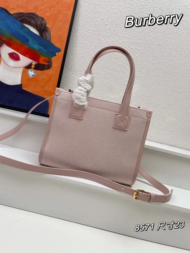 Burberry Pink Tote Bag 8571 Size 23 - Image 3