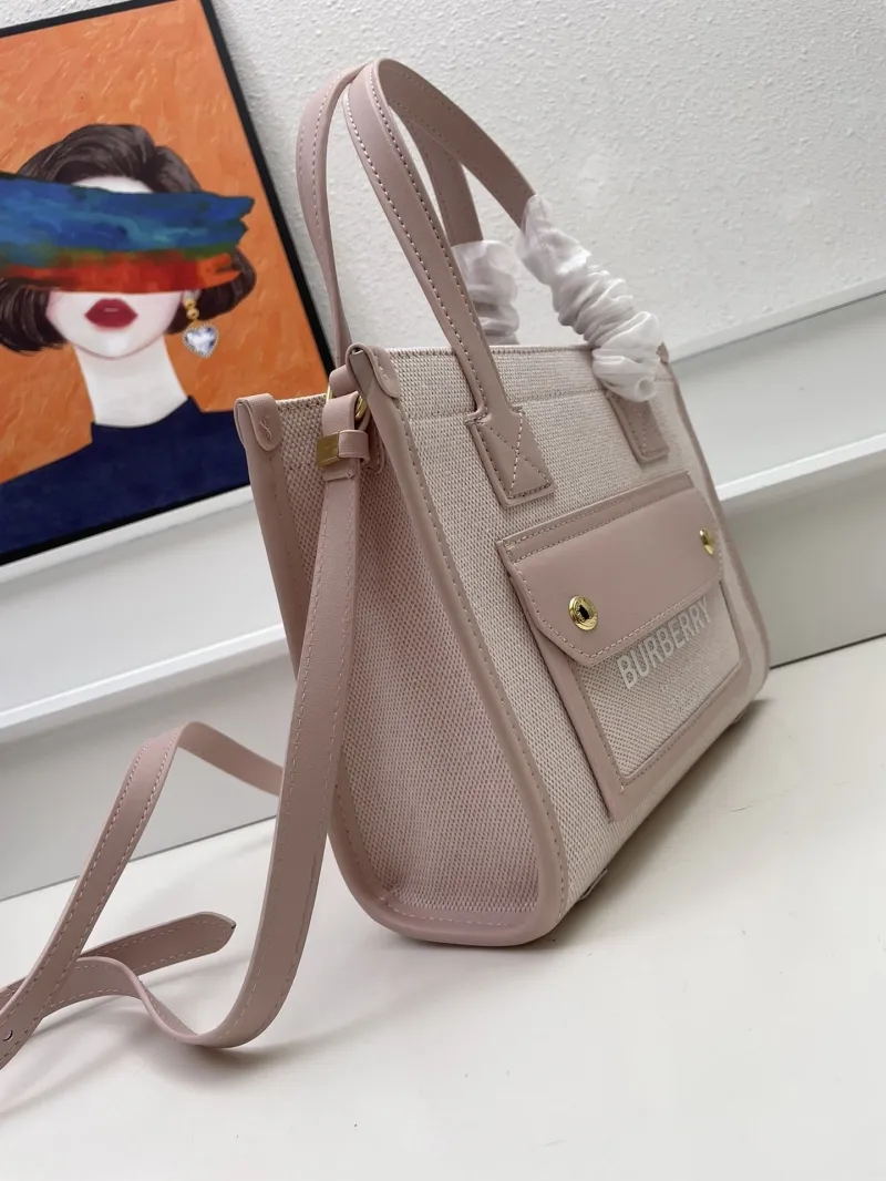 Burberry Pink Tote Bag 8571 Size 23 - Image 5