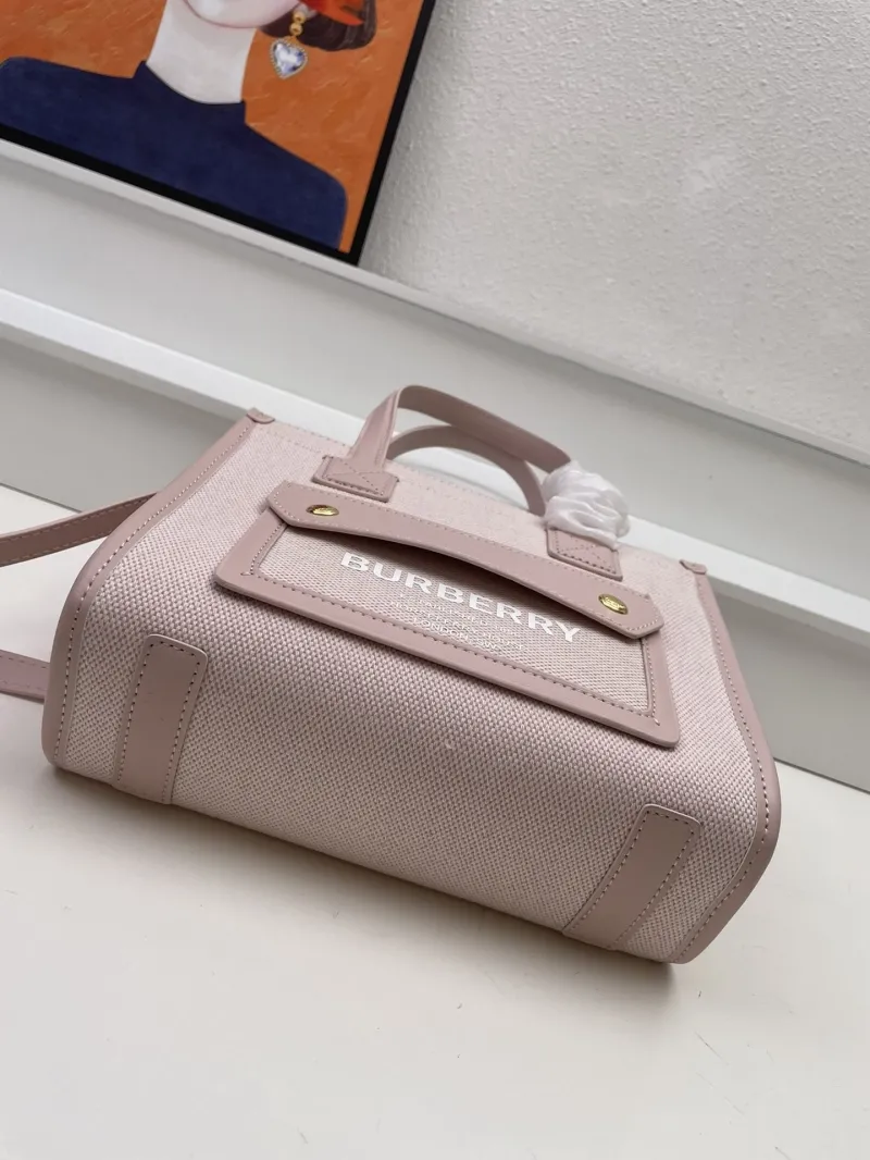 Burberry Pink Tote Bag 8571 Size 23 - Image 7
