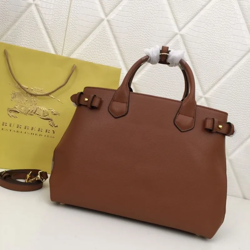 Burberry Brown Leather Handbag with Shoulder Strap - Image 3