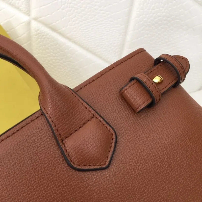 Burberry Brown Leather Handbag with Shoulder Strap - Image 4