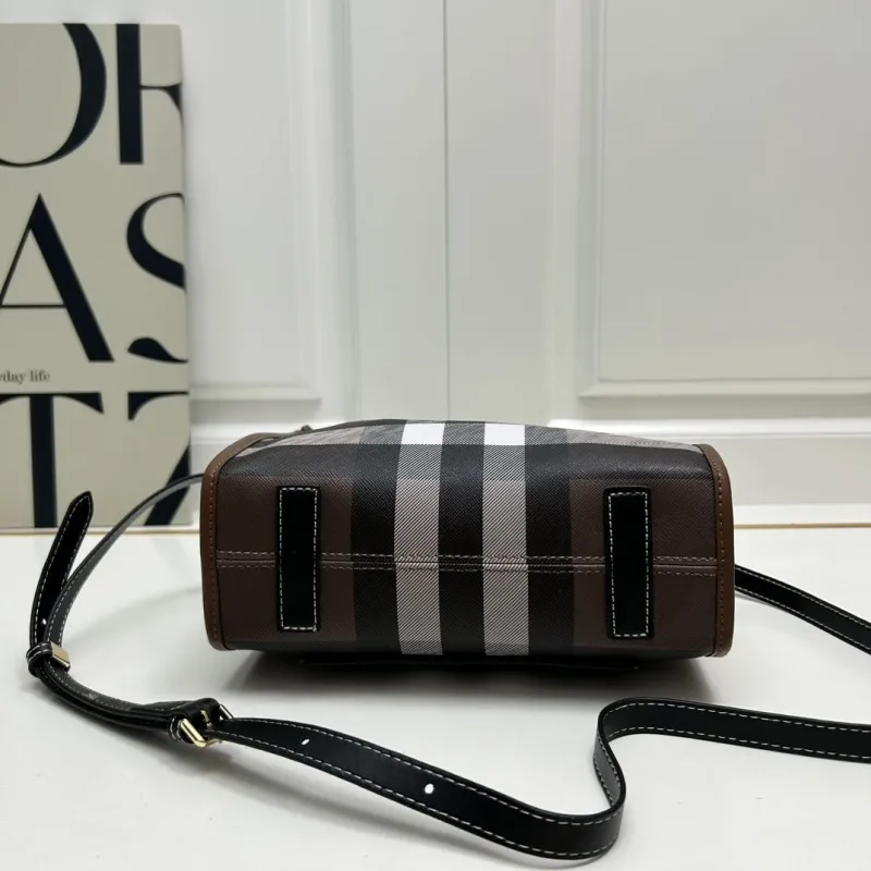 Burberry Brown Check Tote Bag 8571 - Image 7