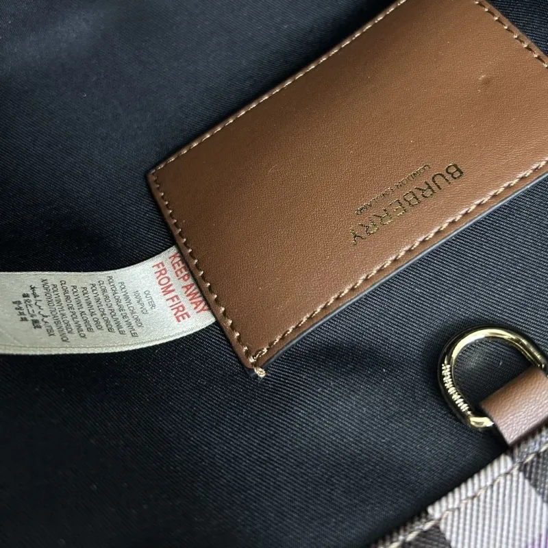 Burberry Brown Check Tote Bag 8571 - Image 9