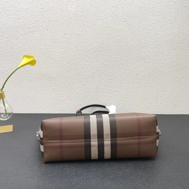 Burberry Brown Check Tote Bag 8367 34cm - Image 6
