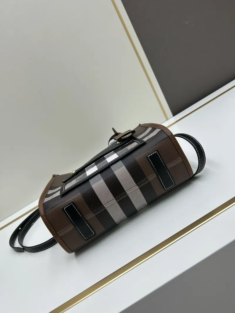 Burberry Brown Check Tote Bag 8571 - Image 5