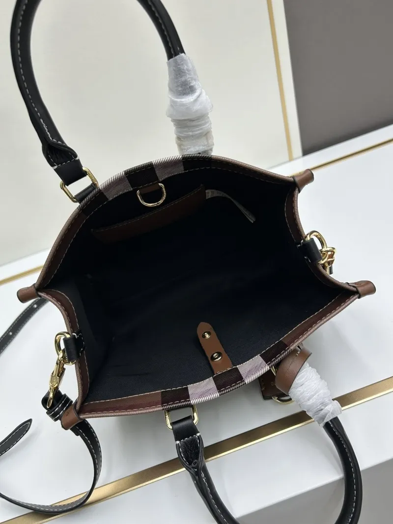 Burberry Brown Check Tote Bag 8571 - Image 7