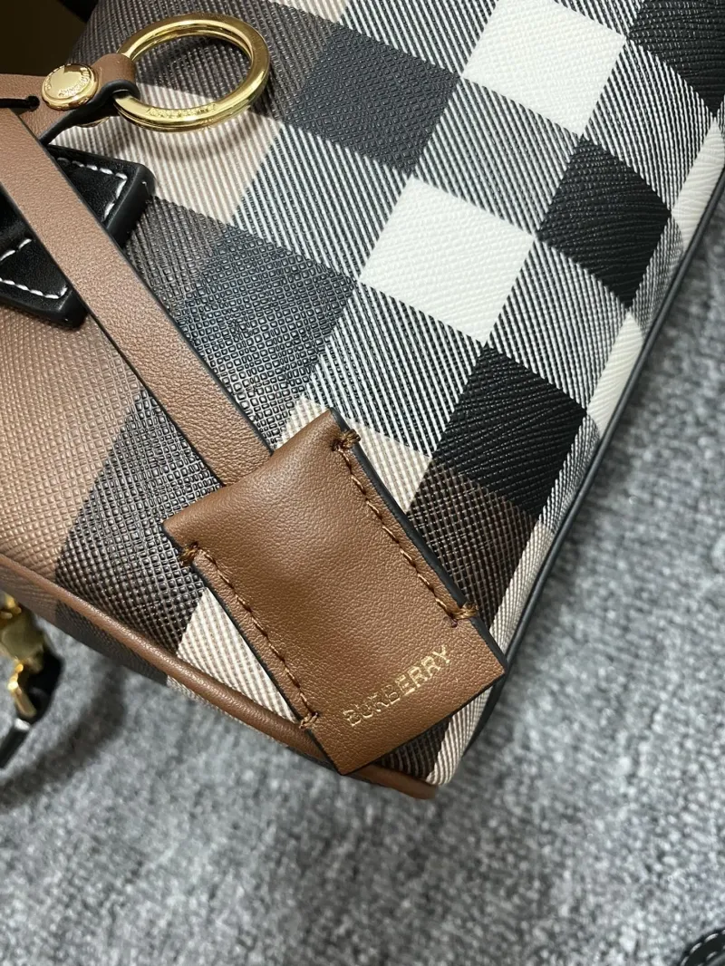 Burberry Mini Brown Check Crossbody Bag - Image 3