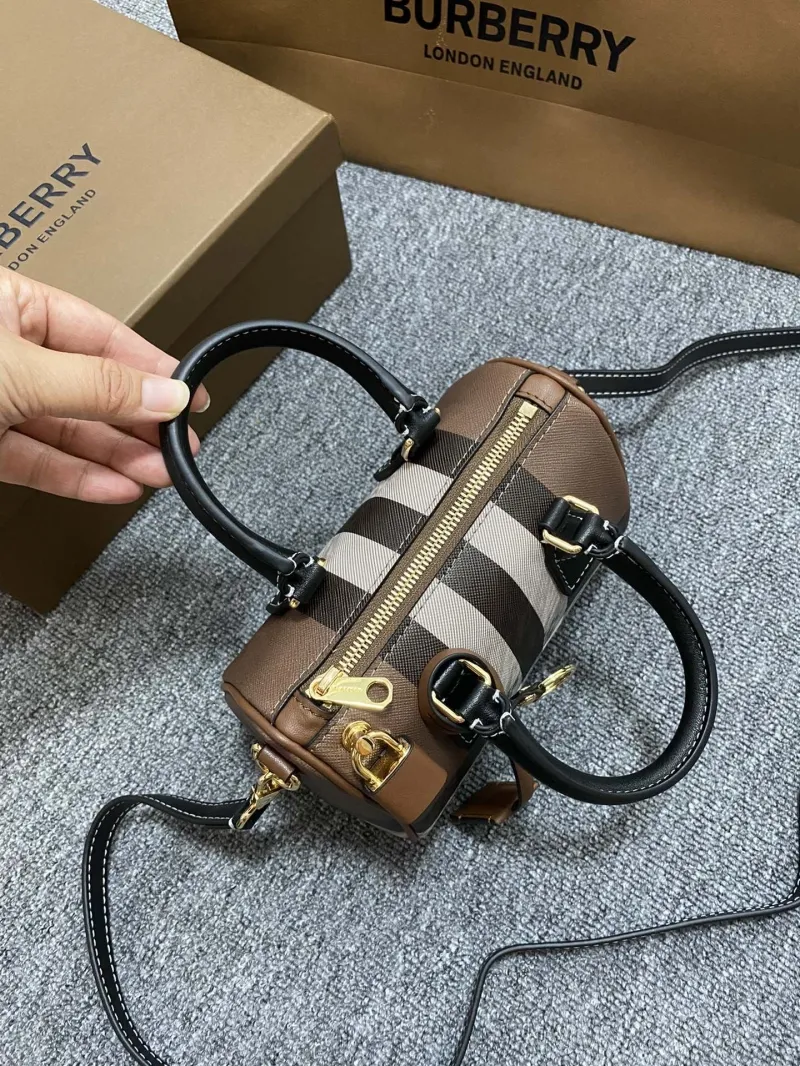 Burberry Mini Brown Check Crossbody Bag - Image 4