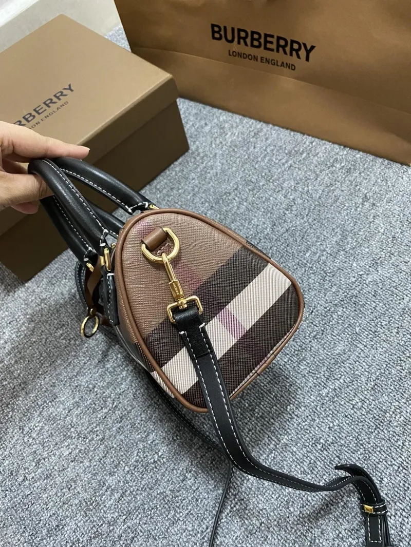 Burberry Mini Brown Check Crossbody Bag - Image 6