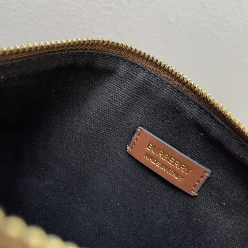 Burberry 8371 Brown Check Boston Handbag 30cm - Image 8